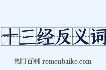 十三经反义词是什么意思的图片